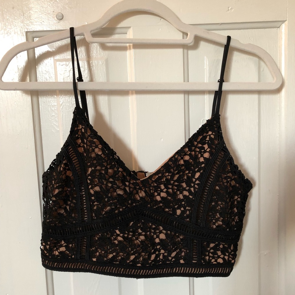Pacsun Black Lace Crop Top Kendall & Kylie